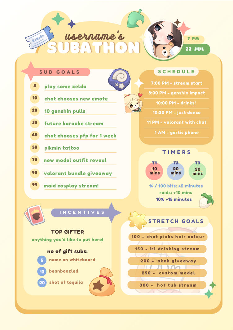 subathon schedule subathon schedule